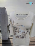 Tshirt wolwit print glittertje