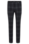 Robell Rose zwart grijs geruite slimfit jumpin broek voorkant