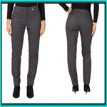 Robell Bella zwart grijs geruite jumpin slimfit winter broek