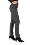 Robell Bella zwart grijs geruite jumpin slimfit winter broek zijkant