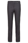 Robell Bella zwart grijs geruite jumpin slimfit winter broek voorkant