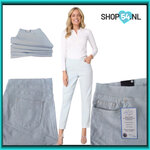 Anna Montana Angelika 1106 Brussel 7/8 jumpin jeans kleur blauw wit gestreept