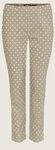 Robell Bella 09 7/8 zomerbroek beige met witte stip voorkant