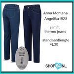Anna Montana Angelika 1928 thermo jeans kleur blueblack en stonewash
