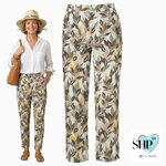 Anna Montana Angelika dames broek met comfortabele pasvorm en print