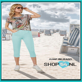 Anna Montana 7/8 jumpin jeans in de kleuren turquoois - lavendel - summerstone - wit - zilvergrijs en sky