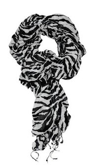 sjaal dessin zwart wit