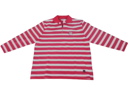 HS sweatshirt  3/4 mouw rood wit gestreept 4225