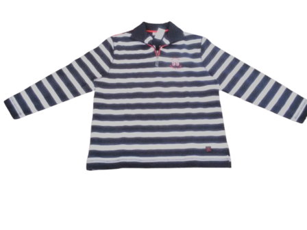 HS sweatshirt 3/4 mouw  grijs wit gestreept 4225