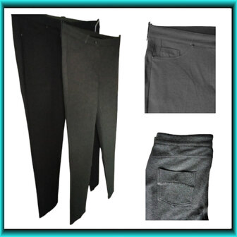 Anna Montana Angelika1943 tricot broek kleur zwart en grijs 