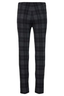 Robell Rose zwart grijs geruite slimfit jumpin broek achterkant