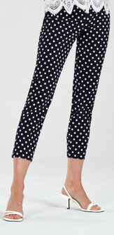 Robell Bella 09 7/8 zomerbroek marine met witte stip