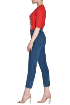 Robell Bella 09 Power Denim  kleur jeansblauw zijkant