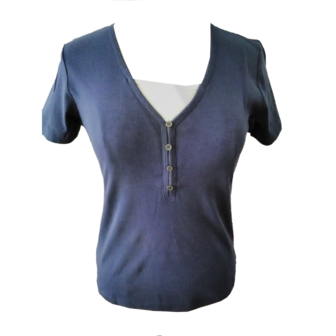 donkerblauw katoenen tshirt kado