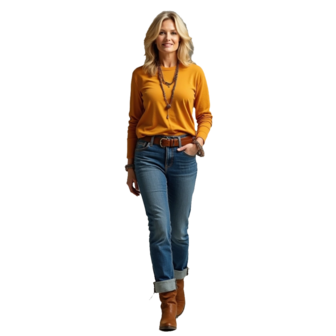 Tshirt kleur cognac gratis bij een besteding vanaf 60,00