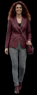 52625 Rose dames winter ruit broeken 