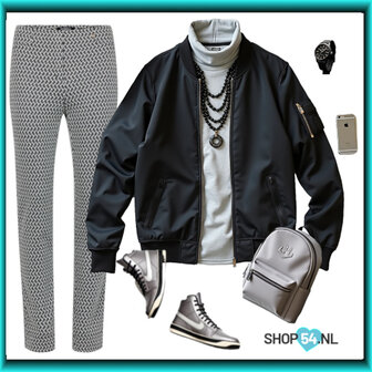 styling inspiratie nostyling inspiratie casual classy  Robell rose  zig zag dessin grijstinten  52625-05424 AI gegenereerd