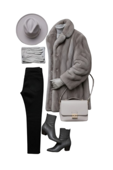 Anna Montana Angelika 1928 thermo jeans kleur zwart styling inspiratie AI gegenereerd