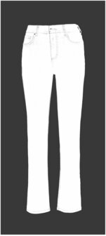 Anna Montana jeans Dora comfort flexi L30 kleur wit 