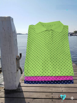 tricobel polo marine pink lime