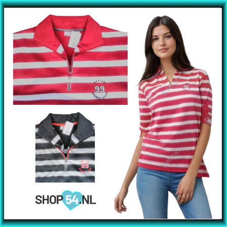 HS sweatshirt  3/4 mouw  gestreept 42255