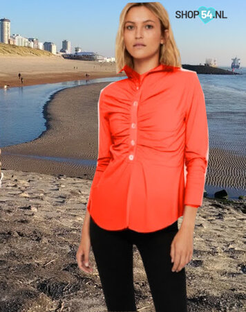 Col tshirt kleur brique