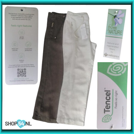 Anna Montana Angelika 1151 tencel kleur linnen en olijf