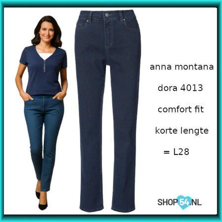 Anna Montana Dora Comfort Fit jeans korte lengteL28 meerdere kleuren