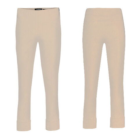 Robell bella 09 zomerbroek met omslag kleur beige