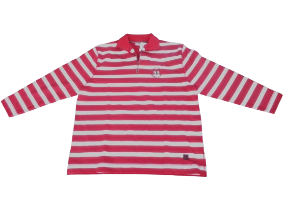 HS sweatshirt  3/4 mouw rood wit gestreept 4225