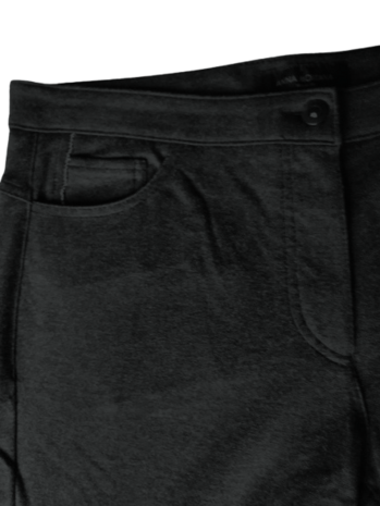 Anna Montana Angelika 1950 tricot broek zwart detail achter