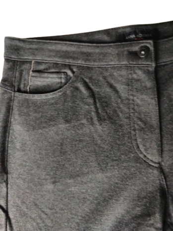 Anna Montana Angelika 1950 tricot broek grijs detail achter