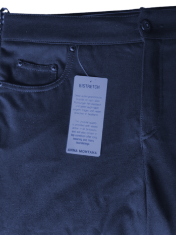 Anna Montana Angelika 1907 tricot broek kleur marine detail voor
