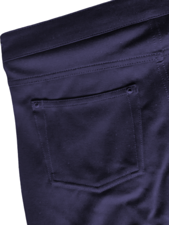 Anna Montana Angelika 1907 tricot broek kleur marine detail  achter