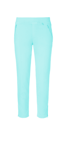 1056 Angelika 7/( jumpin jeans met ritsjes kleur turquoois