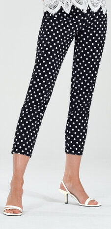 Robell Bella 09 7/8 zomerbroek marine met witte stip