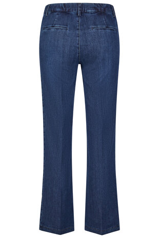 Anna Montana Angelika jump-in jeans model 1045 Mila wide flexi L30 met wijde pijpen in de kleur used stone achter