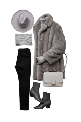 Anna Montana Angelika 1928 thermo jeans kleur zwart styling inspiratie AI gegenereerd