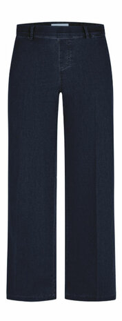 Anna Montana Angelika jump-in jeans model 1045 Mila wide flexi L30 met wijde pijpen in de kleur blueblack flatlay