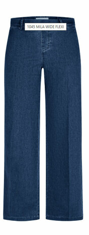 Anna Montana Angelika jump-in jeans 1045 mila wide flexi L30 in de kleur stonewash voorr flatlay