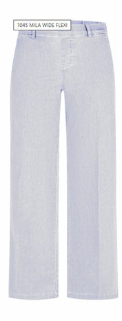 Anna Montana Angelika jump-in jeans 1045 mila wide flexi L30 in de kleur wit voorr flatlay