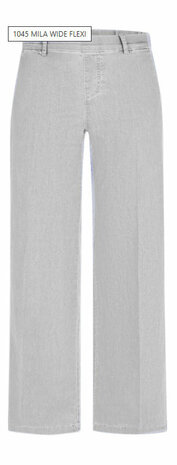 Anna Montana Angelika jump-in jeans 1045 mila wide flexi L30 in de kleur zilver voor flatlay