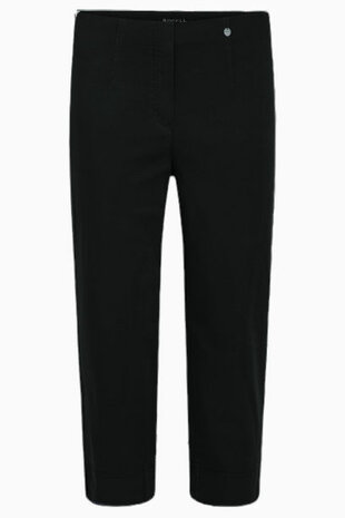 Robell Marie 07  jumpin  capri katoen 98% stretch 2% voorkant kleur zwart