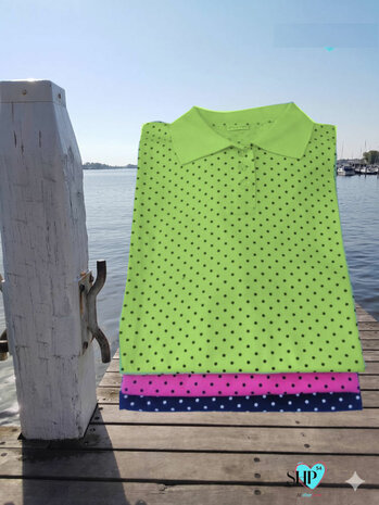 tricobel polo marine pink lime