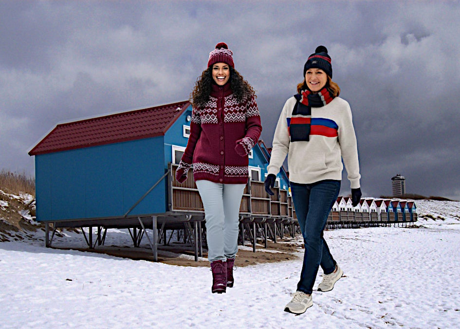 Thermo Jeans buiten in de sneeuw