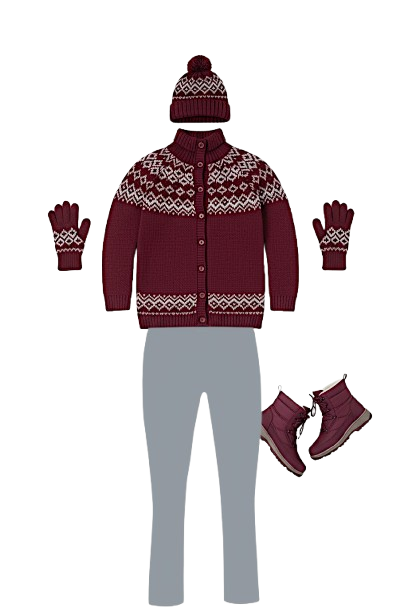 Flatlay outfit met Thermo Jeans