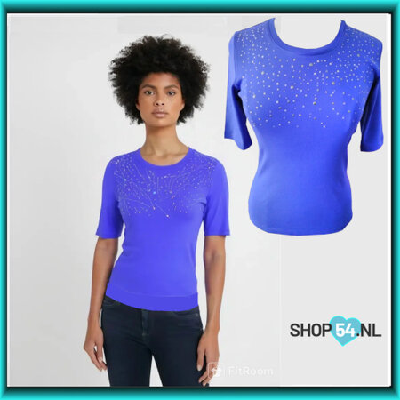Tshirt kobalt gratis bij besteding vanaf € 60,00